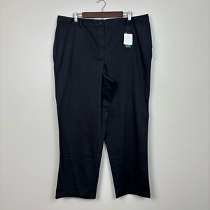 L.L. Bean Pants‎ Womens 20R Black Bayside Favorite Fit Wrinkle Resist Comfort
